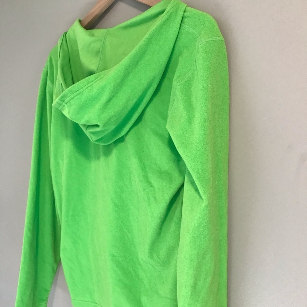 GUC Columbia Lime Green Fleece Hoodie Size Small - Picture 10 of 10